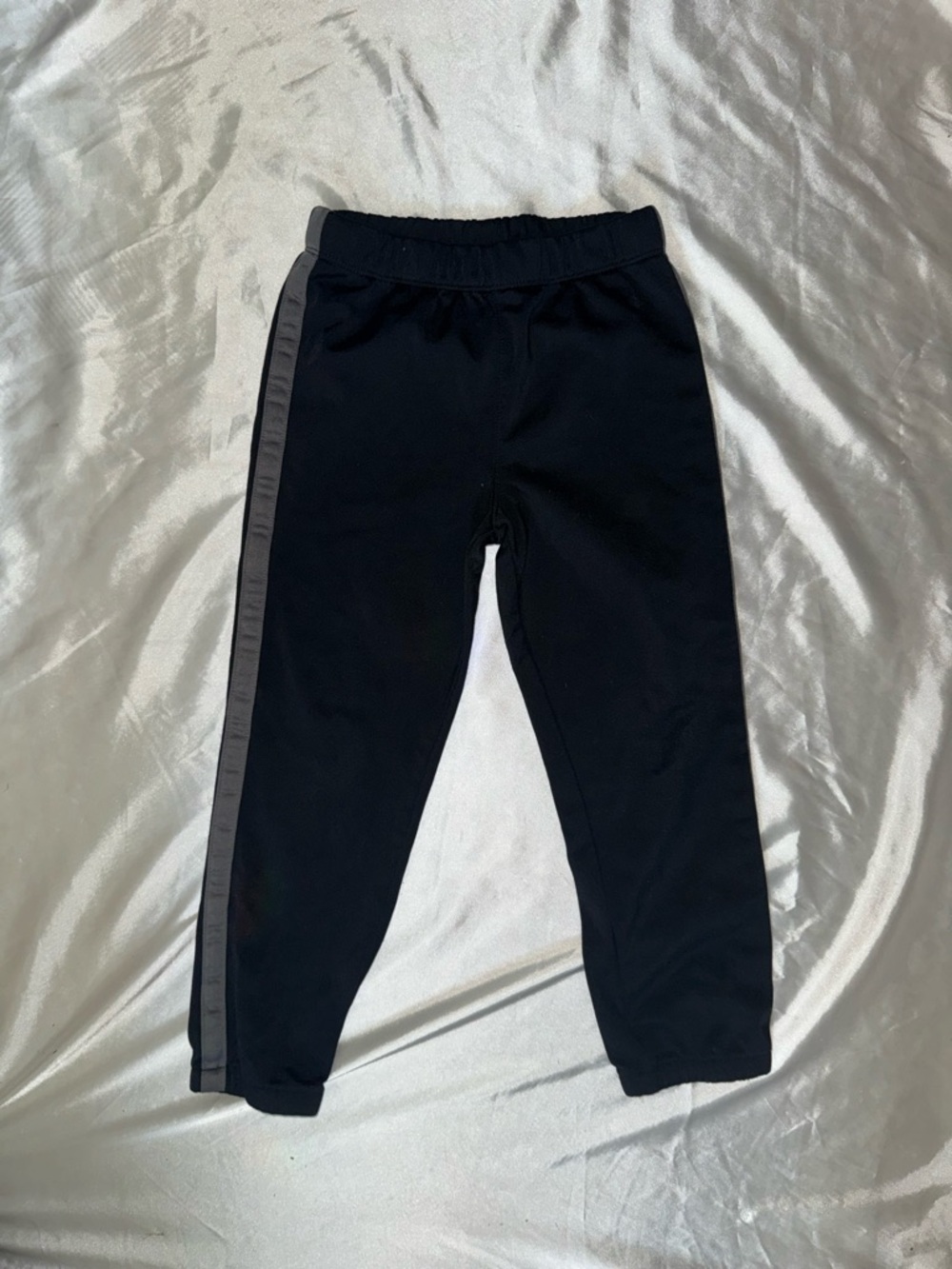 okie dokie Black Joggers with Gray Side Stripe